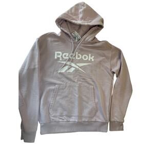 Reebok Lilac Purple Big Logo Hoodie Sweatshirt Size Womens Small